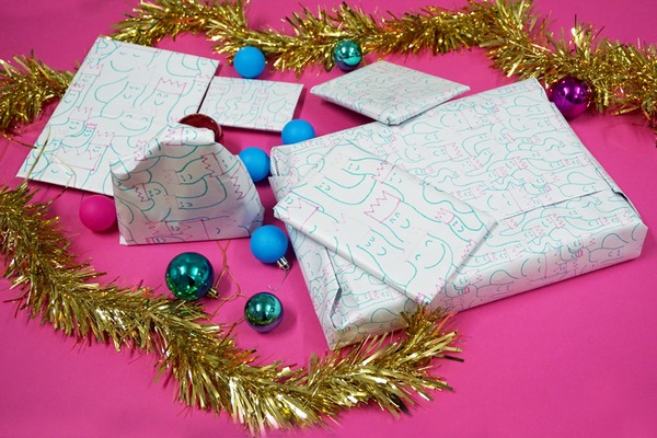 How to make your own wrapping paper with newsprint
