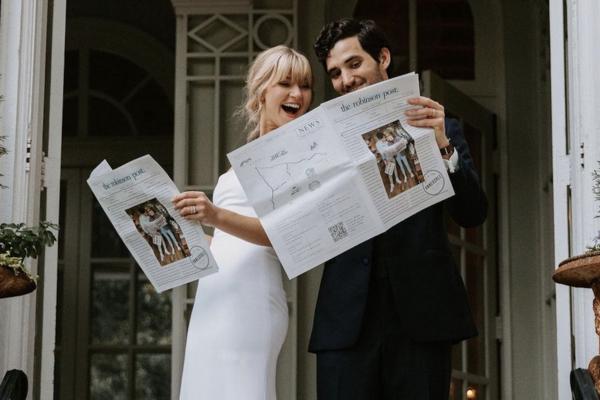 Custom wedding newspaper