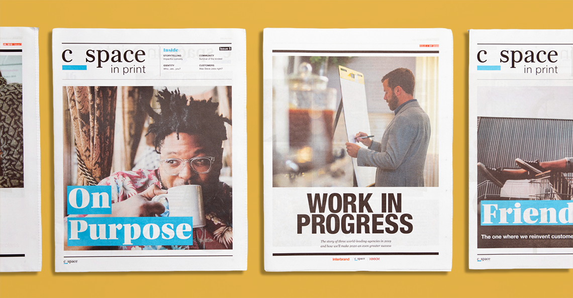 Tabloid newspapers by c-space on a mustard background